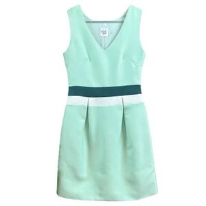 Camilyn Beth Colorblock Pleated Bridesmaids Cocktail Dress Mint Teal Size 0